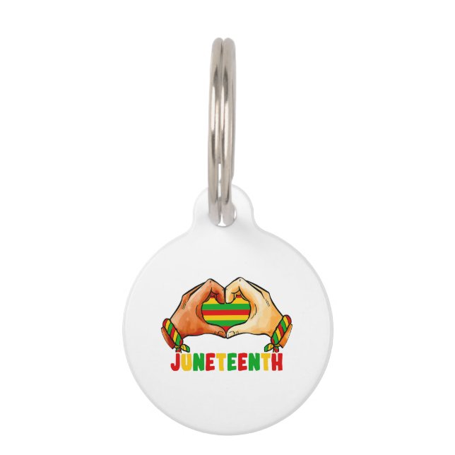 Placa Para Mascotas Corazón de Junetdecies (Anverso)