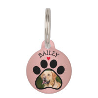 Corazón de la huella dactilar nombre Mascota perro