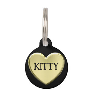Placa Para Mascotas Corazón de oro
