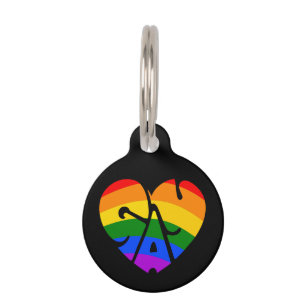 Placa Para Mascotas Corazón gay