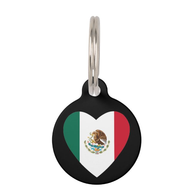 Placa Para Mascotas Corazón mexicano (Anverso)