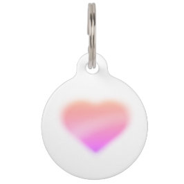 Placa Para Mascotas corazón rosa