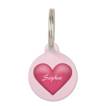 Corazón Rosa Con Nombre Personalizado Encima