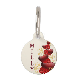 Placa Para Mascotas Corazones