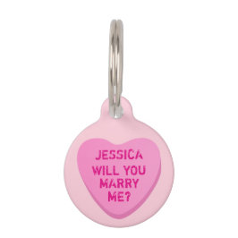 Placa Para Mascotas Corazones de Dulce de Propuesta Personalizados