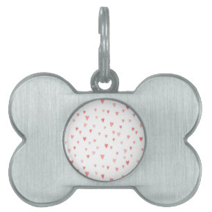 PLACA PARA MASCOTAS CORAZONES DE PASIÓN ROSA