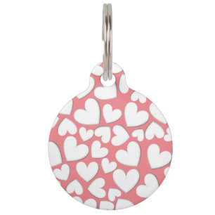 Placa Para Mascotas Corazones esponjosos