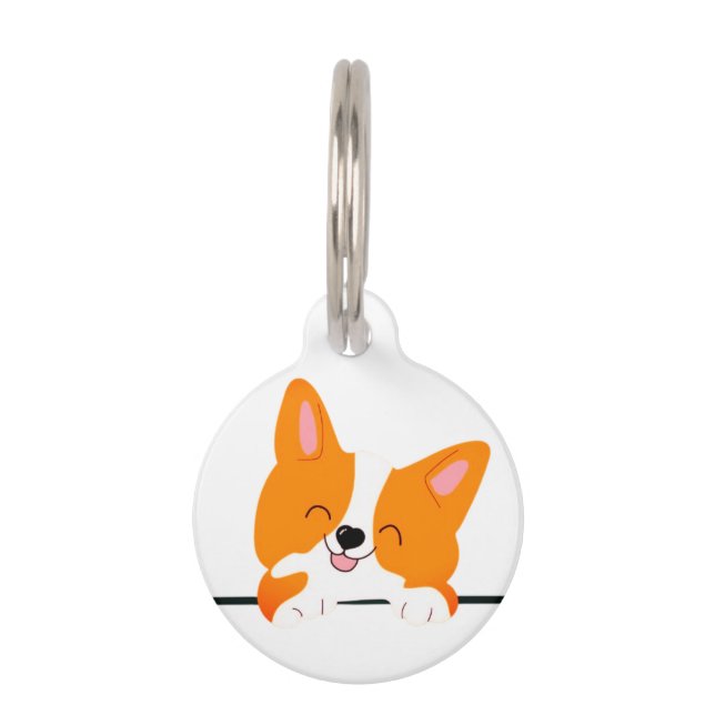 Placa Para Mascotas Corgi, Cachorro, Mascota  (Anverso)