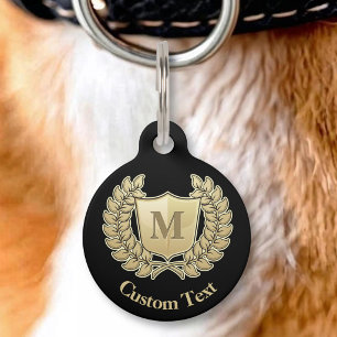 Placa Para Mascotas Corona con Escudo