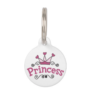 Placa Para Mascotas Corona Princesa