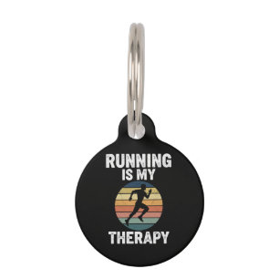 Placa Para Mascotas Correr Es Mi Terapia
