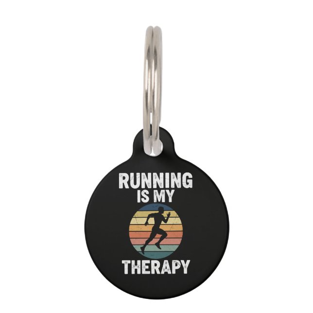 Placa Para Mascotas Correr Es Mi Terapia (Anverso)