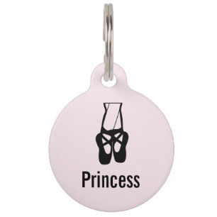 Placa Para Mascotas Cortas zapatillas de ballet negro en punta