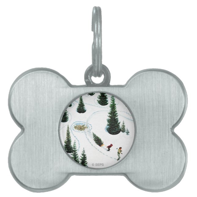 Placa Para Mascotas Corte del árbol (Frente)