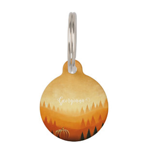 Placa Para Mascotas Cosecha personalizada de calabaza cosecha otoñal