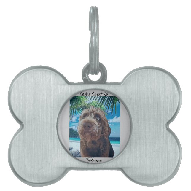Placa Para Mascotas Costa Kanine personalizada (Frente)