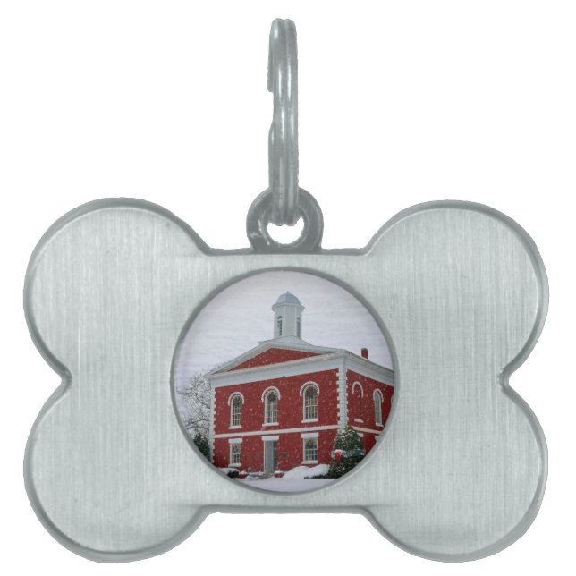Placa Para Mascotas Courthouse Snow (Frente)