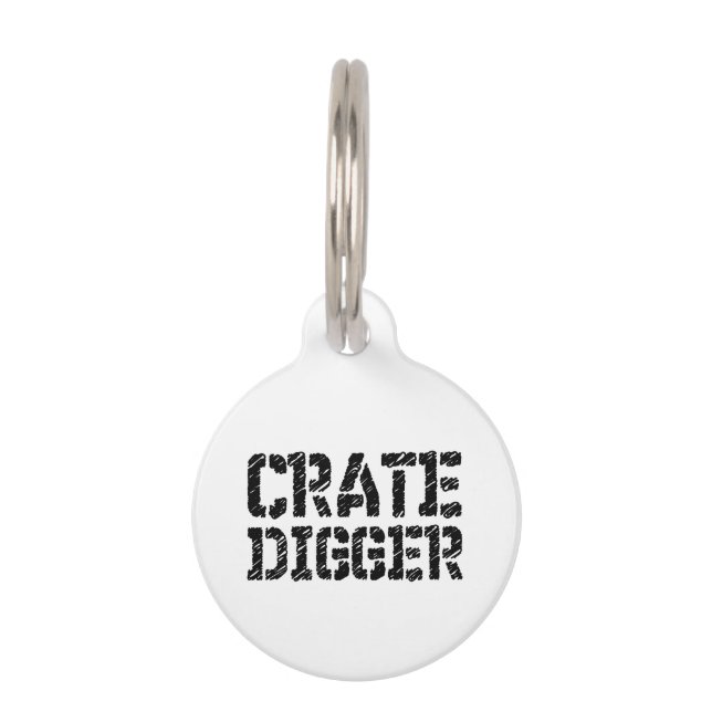 Placa Para Mascotas Crate Digger (Anverso)