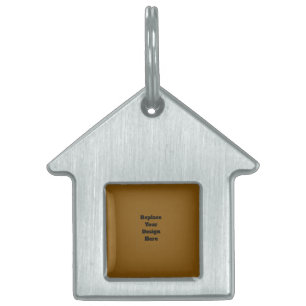 Placa Para Mascotas Crea tu propio marrón