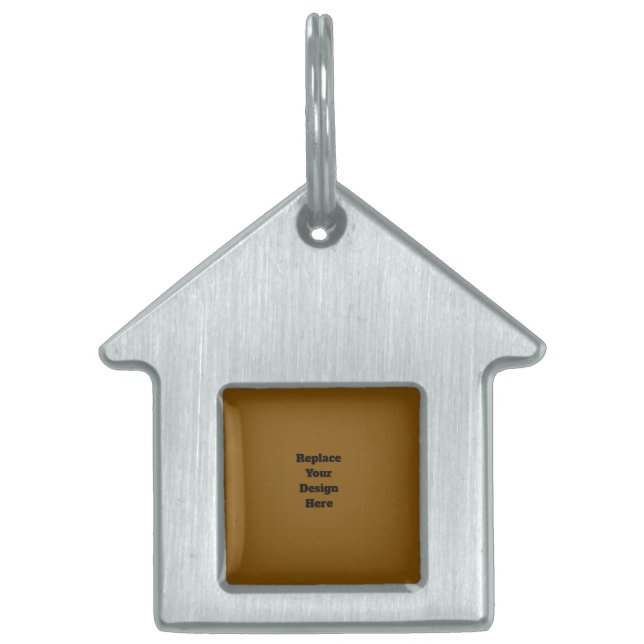 Placa Para Mascotas Crea tu propio marrón (Frente)