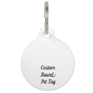 Placa Para Mascotas Crea tu propio redondo grande personalizado