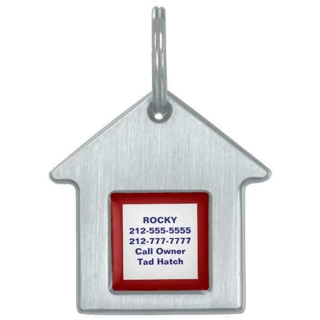 Placa Para Mascotas Crear el propio (Frente)