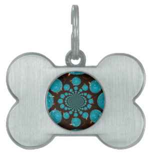 Placa Para Mascotas Crear su propio Kaleidoscope de luces azules