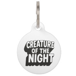 Placa Para Mascotas Creatura de la noche