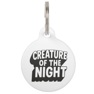 Placa Para Mascotas Creatura de la noche