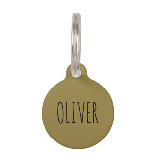 PLACA PARA MASCOTAS CREE SU PROPIO COLOR OLIVO DE POLVO PERSONALIZADO