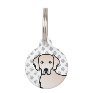 Placa Para Mascotas Crema inglesa Golden Retriever Dog & Mascota Info
