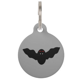 Placa Para Mascotas Crepúsculo Halloween Vampiro Bat Personalizado Dog