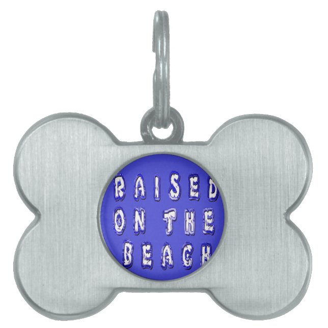 Placa Para Mascotas Criados en la playa: Recuerdos de Serene Beach Lif (Frente)