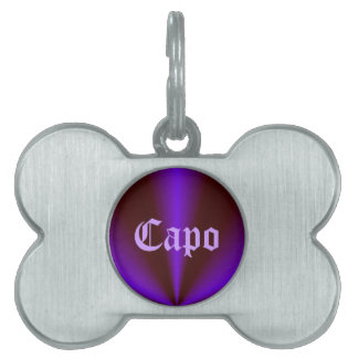 Placa Para Mascotas crimón púrpura Arcoiris
