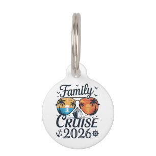 Placa Para Mascotas Crucero Familiar Vacaciones de Verano 2026