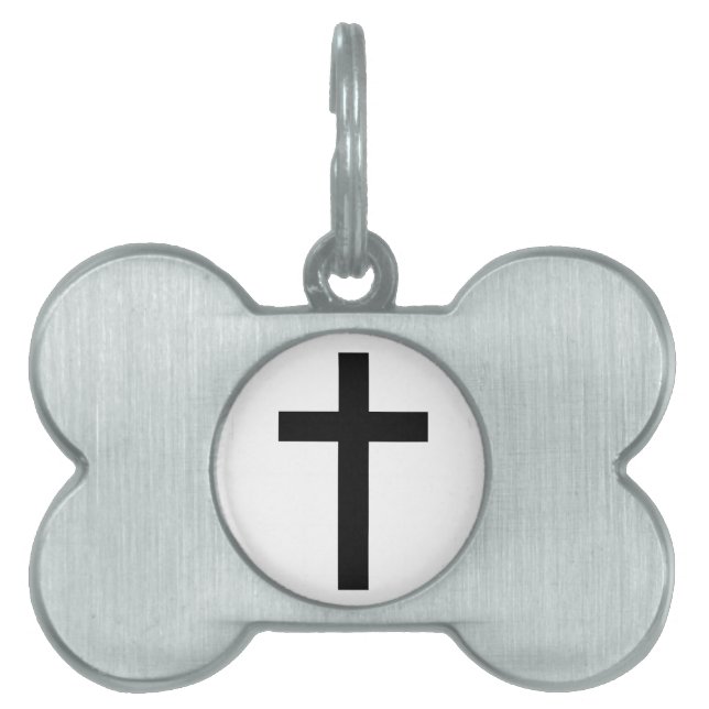 PLACA PARA MASCOTAS "CRUZ CRISTIANA " (Frente)