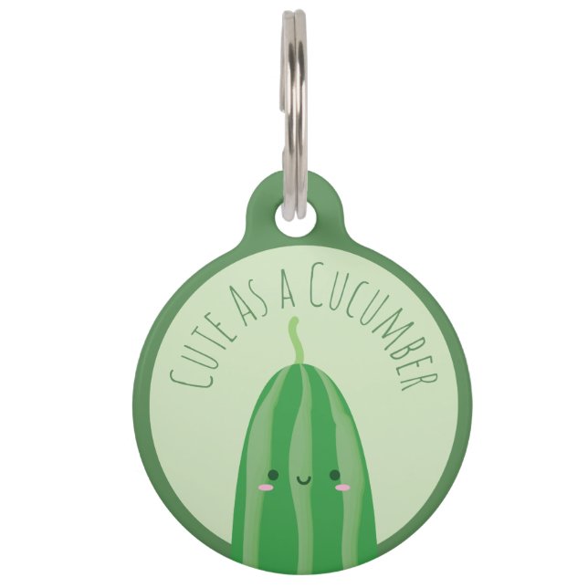 Placa Para Mascotas Cucumber Funny Cutecumber (Anverso)