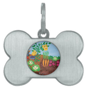 Placa Para Mascotas Cuenta-Jardín del tiempo