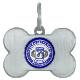 Placa Para Mascotas Cuerpo Aerotransportado XVIII Dragones del Cielo