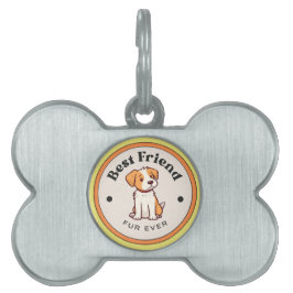 Placa Para Mascotas ¡CUIDADO! Etiqueta de Hueso de Perro - Mejor Amigo