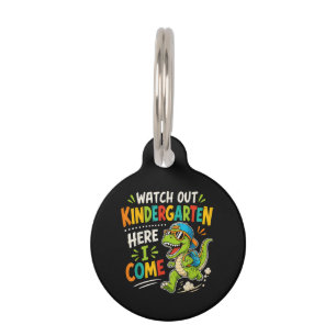 Placa Para Mascotas Cuidado jardín de infancia aquí vengo Dino