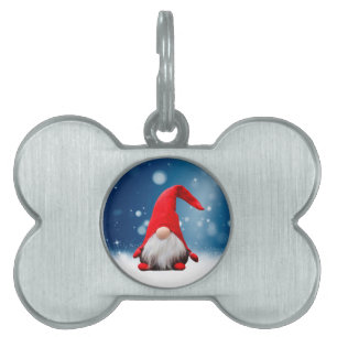 Placa Para Mascotas Cuidados Navidades de Santa Snow Stars