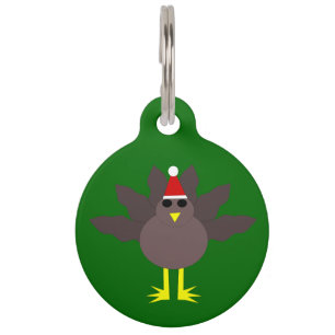 Placa Para Mascotas Cuidados Navidades etiqueta de perro Personalizado