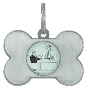 Placa Para Mascotas Culpa de la oficina