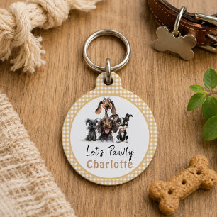 Placa Para Mascotas Cumpleaños de Perro Vamos a Pawty