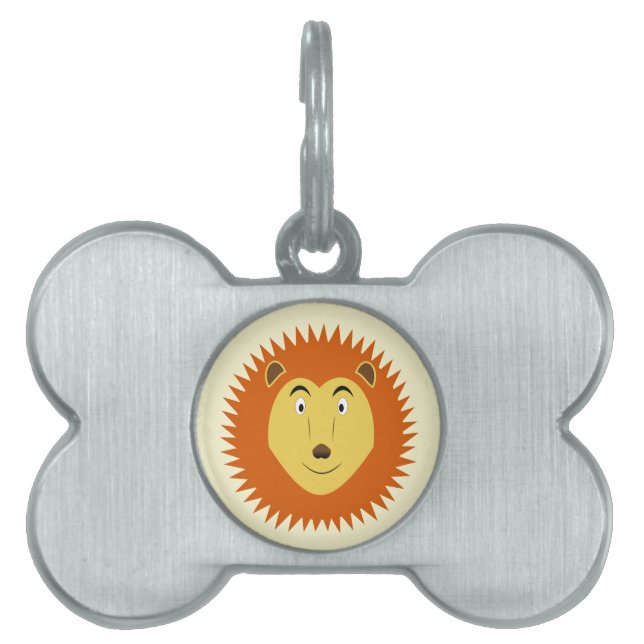 Placa Para Mascotas Cumpleaños León Signo Estelar (Frente)