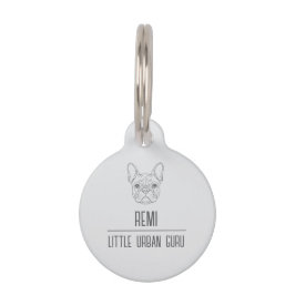 Placa Para Mascotas Custom Round Pet Tag – Minimal Dog ID Tag