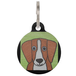 Placa Para Mascotas Cute Beagle Pet Tag