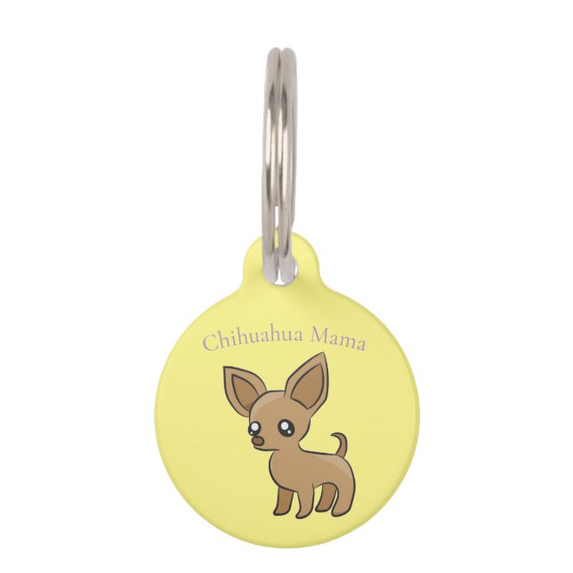 Placa Para Mascotas Cute Chihuahua Mama Art Thunder_Cove (Anverso)