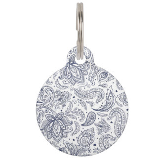 Placa Para Mascotas Cute classical flowers patterns